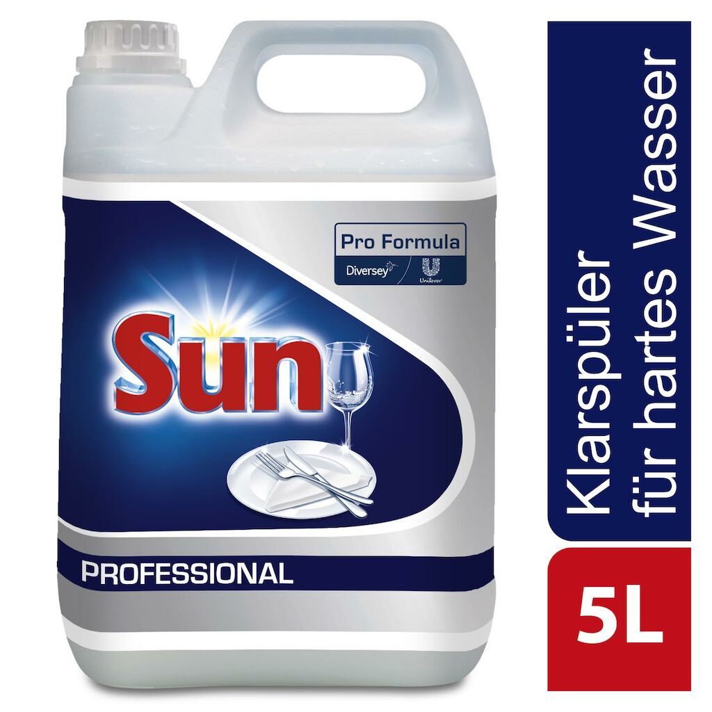 Sun Pro Formula Acidic Rinse aid 2x5L - Säurehaltiger Klarspüler – geeignet für gewerbliche und haushaltsübliche Geschirrspülmaschinen